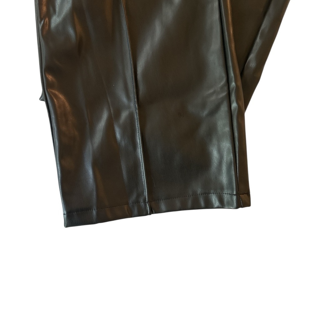 Chocolate Brown Faux Leather Pants | Size Large | NWOT - Picture 6 of 10